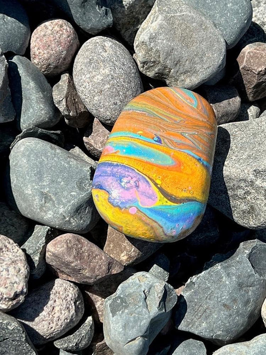 Finishing our month of rock decorating!