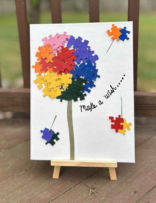 Puzzle Piece Art - Make A Wish